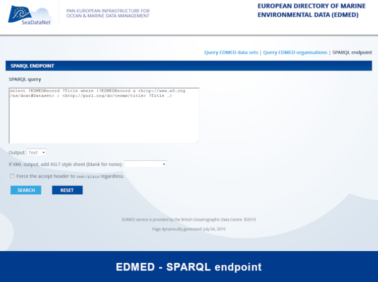 Query EDMED sparql endpoint